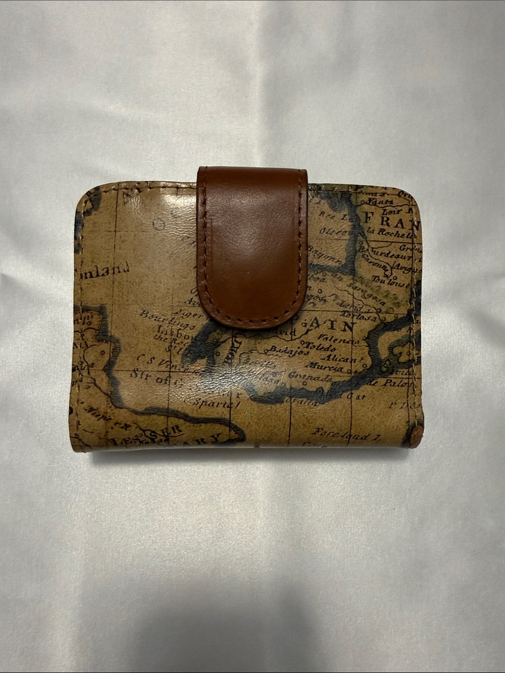 Patricia Nash Vintage Map Print Wallet in Tan and Brown